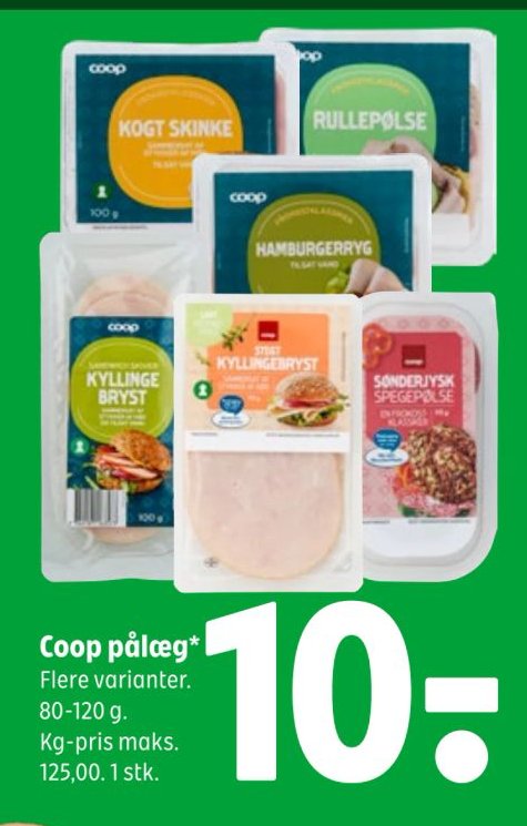 Coop pålæg* Flere varianter. 80-120 g. – Coop 365discount