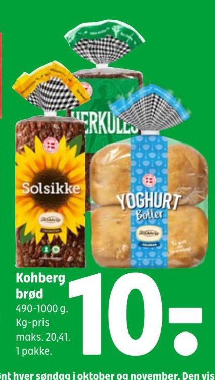 Kohberg brød 490-1000 g. Kg-pris maks. 20,41. 1 pakke. – Coop 365discount