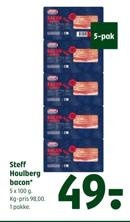 Steff Houlberg bacon 5 x 100 g. 1 pakke. – Coop 365discount