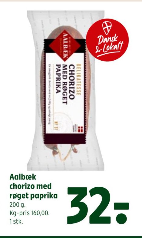 Aalbæk chorizo med røget paprika 200 g. 1 stk. – Coop 365discount