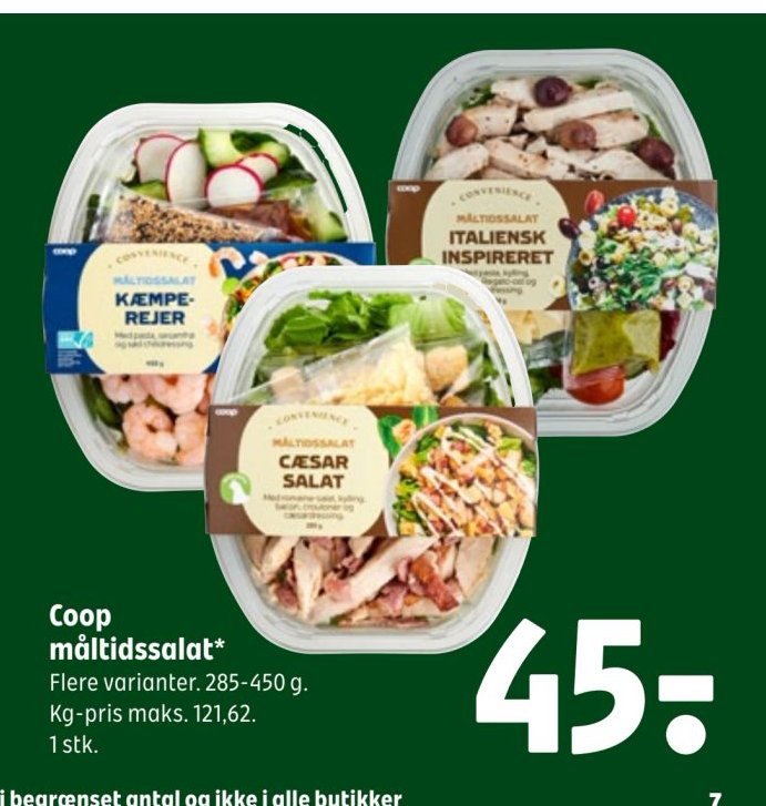 Coop måltidssalat Flere varianter. 285-450 g. 1 stk. – Coop 365discount