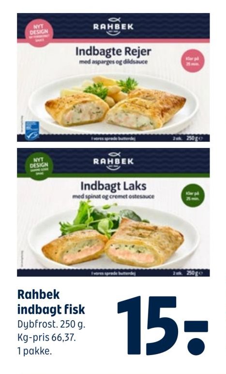 Rahbek indbagt fisk Dubfrost. 250 g. 1 pakke. – Coop 365discount