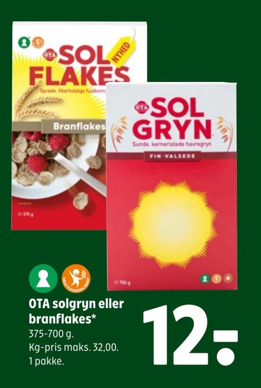 OTA solgrun eller branflakes* – Coop 365discount
