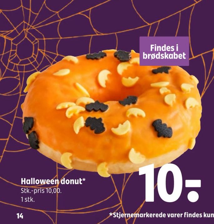 Halloween donut* Stk.-pris 10,00. 1 stk. – Coop 365discount