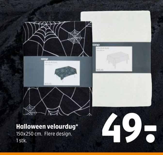 Halloween velourdug* 150x250 cm. Flere design. 1 stk. – Coop 365discount