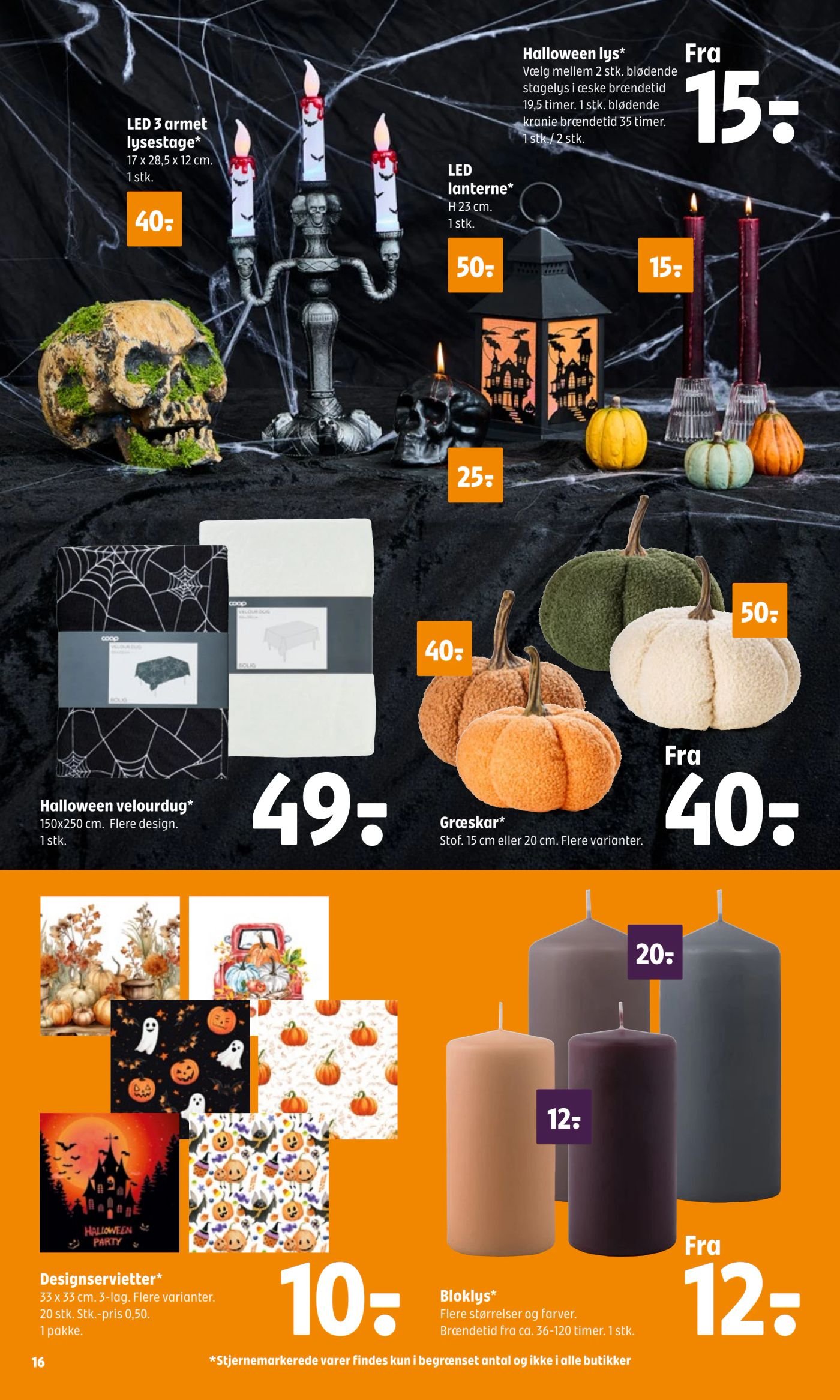 Græskar* Stof. 15 cm eller 20 cm. Flere varianter. – Coop 365discount