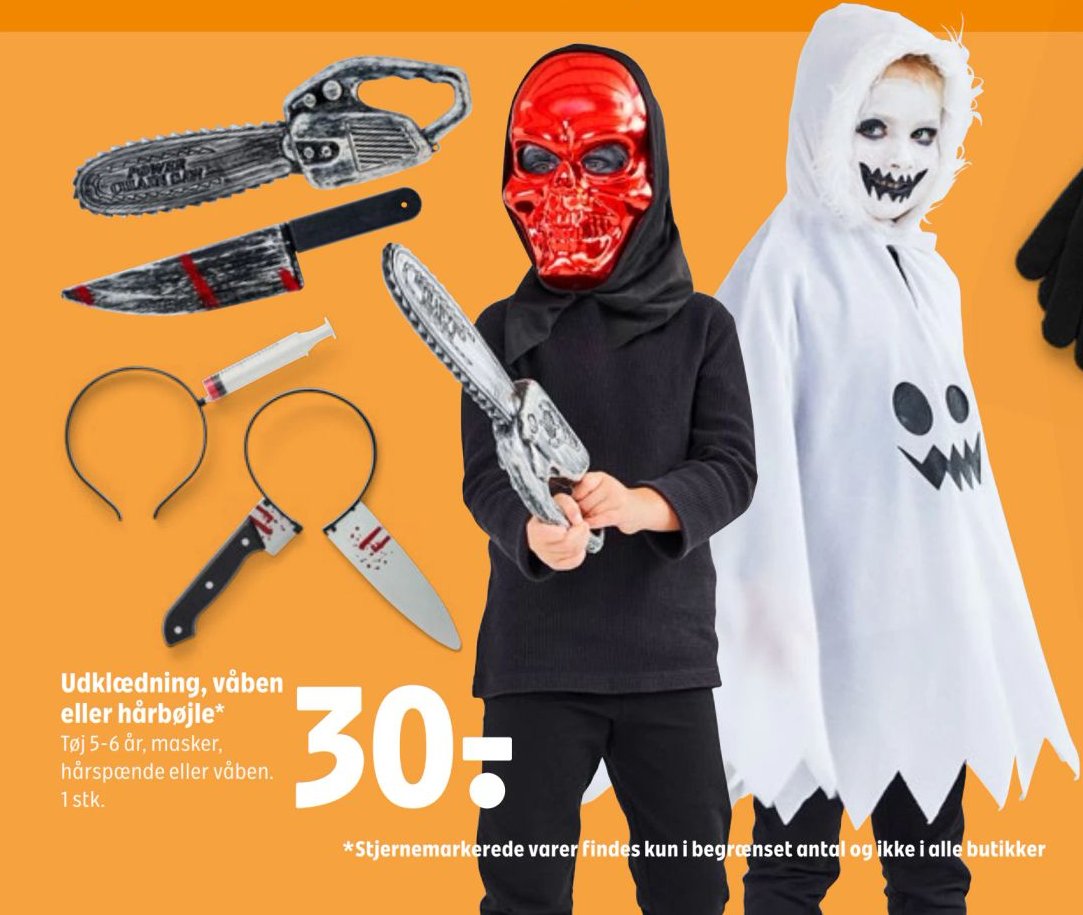 Udklædning, våben eller hårbøjle* Tøj 5-6 år, masker, hårspænde eller våben. 1 stk. – Coop 365discount