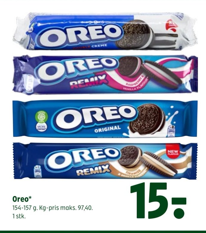Oreo* 154-157 g. – Coop 365discount