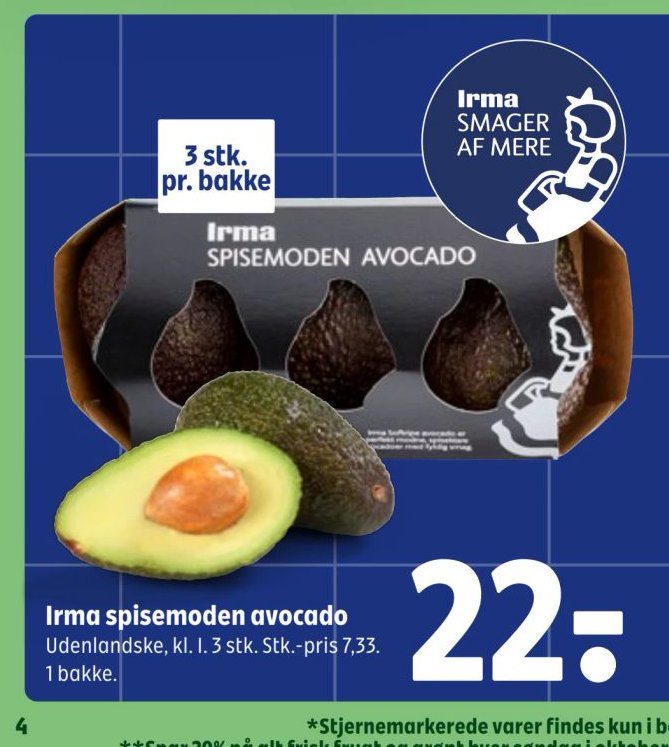 Irma spisemoden avocado Udenlandske. Kl. I. 3 stk. – Coop 365discount