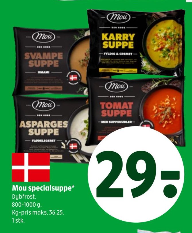 Mou specialsuppe* Dybfrost. 800-1000 g. Kg-pris maks. 36,25. 1 stk. – Coop 365discount