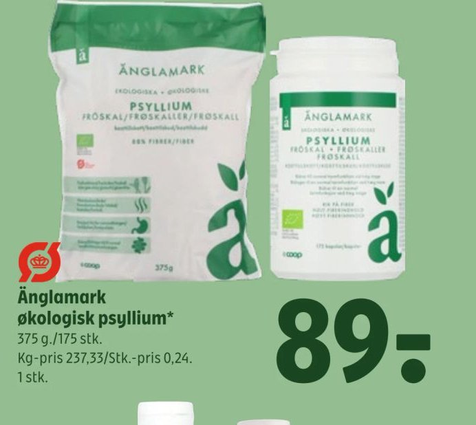 Änglamark økologisk psyllium* – Coop 365discount