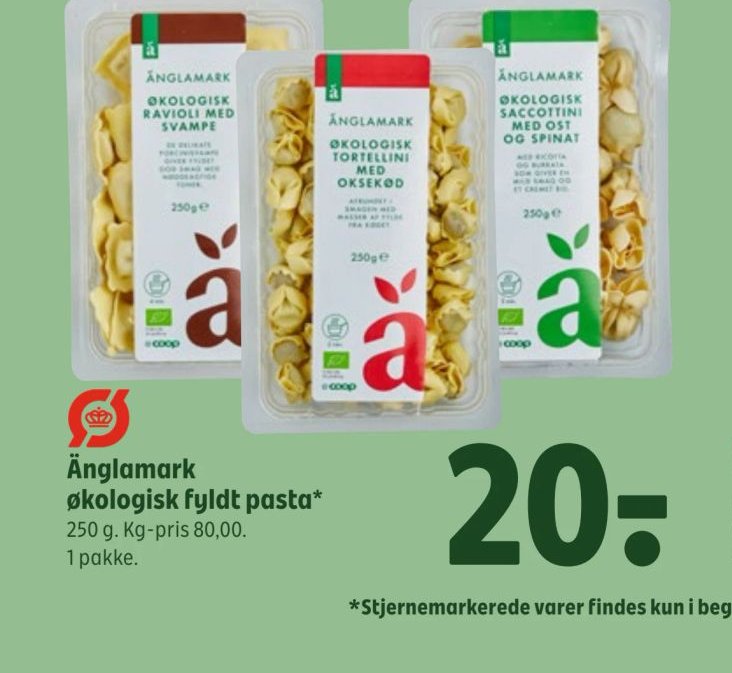 Änglamark økologisk fyldt pasta* – Coop 365discount