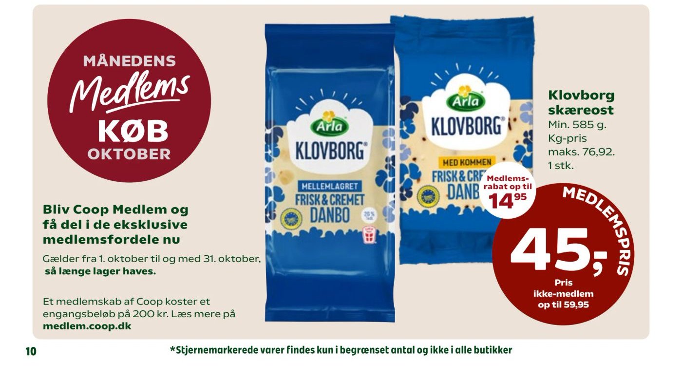 Klovborg skæreost – Coop 365discount