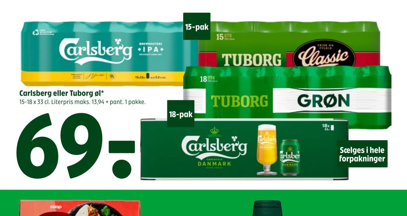Carlsberg eller Tuborg øl – Coop 365discount