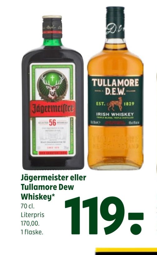 Jägermeister eller Tullamore Dew Whiskey* – Coop 365discount