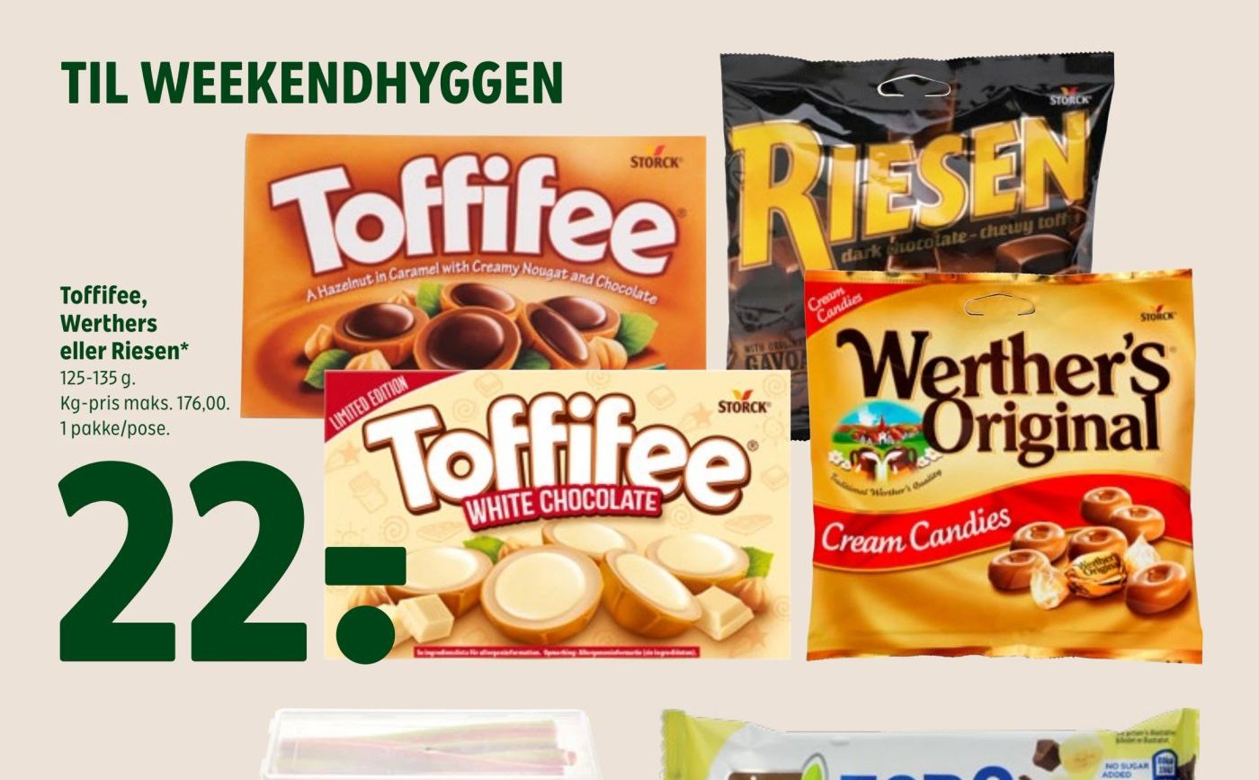 Toffifee, Werthers eller Riesen – Coop 365discount