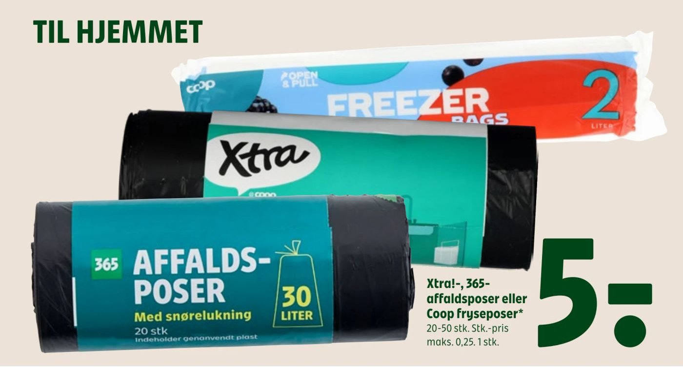 Xtra!-, 365-affaldsposer eller Coop fryseposer – Coop 365discount