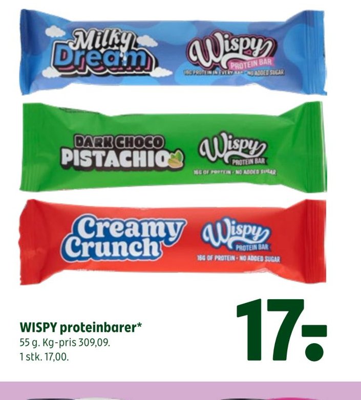 WISPY proteinbarer – Coop 365discount