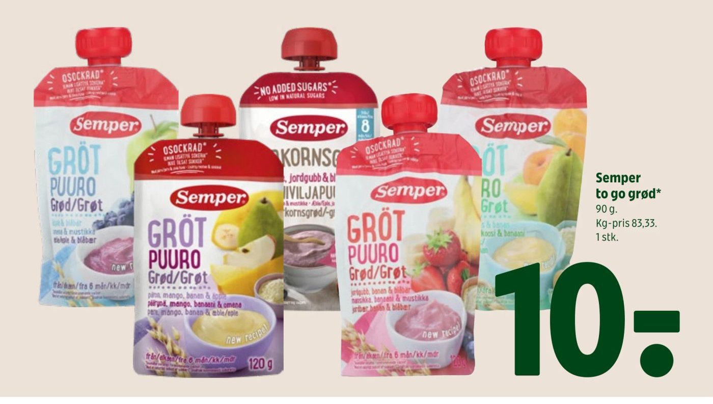 Semper to go grød – Coop 365discount