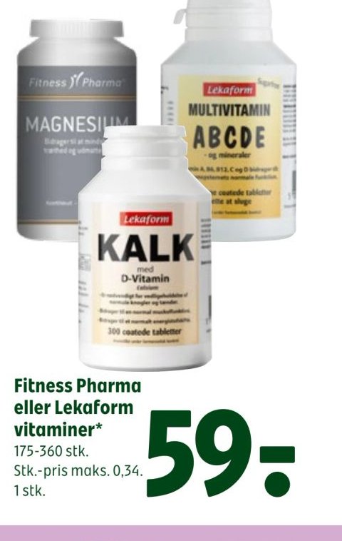 Fitness Pharma eller Lekaform vitaminer – Coop 365discount