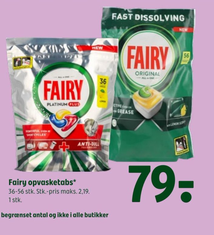 Fairy opvasketabs – Coop 365discount