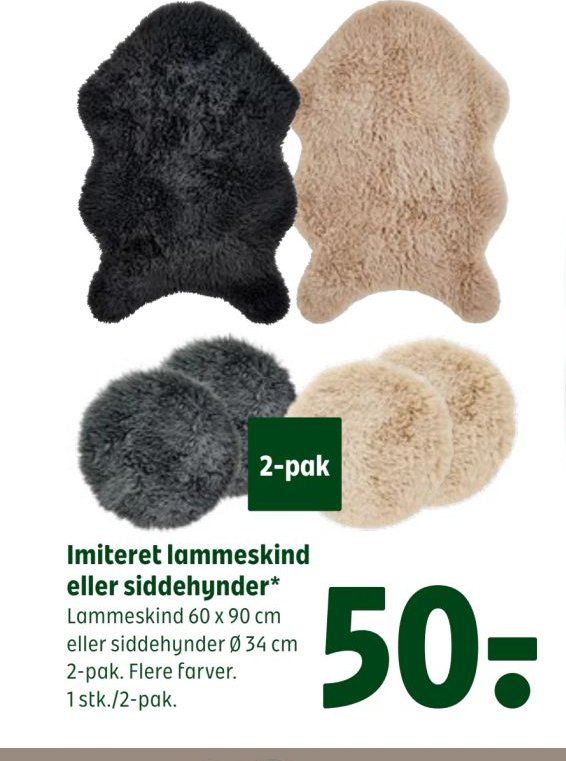 Imiteret lammeskind eller siddehynder – Coop 365discount