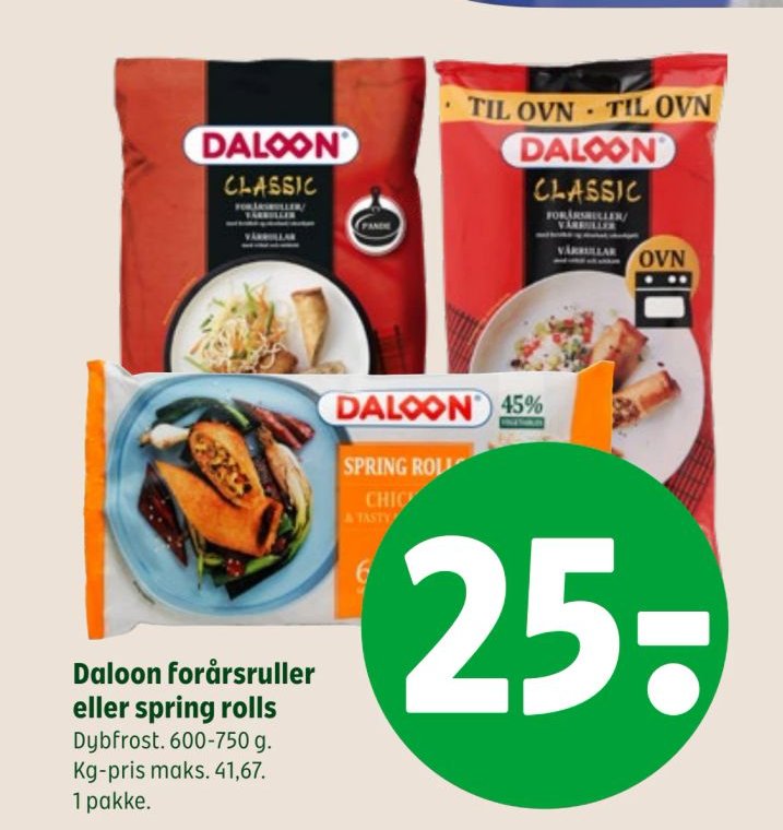 Daloon forårsruller eller spring rolls – Coop 365discount