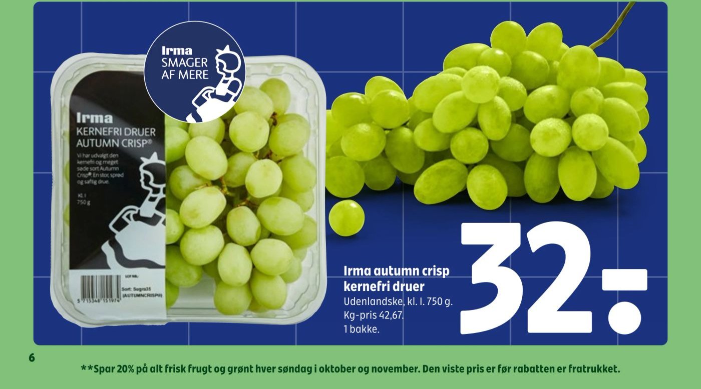 Irma autumn crisp kernefri druer – Coop 365discount
