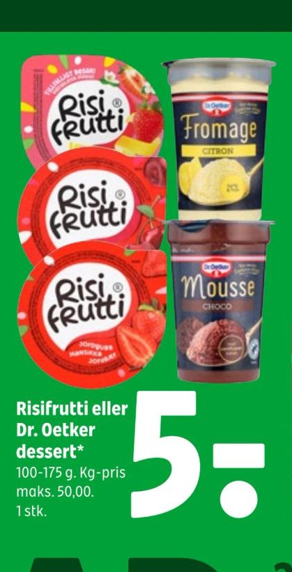 Risifrutti eller Dr. Oetker dessert – Coop 365discount