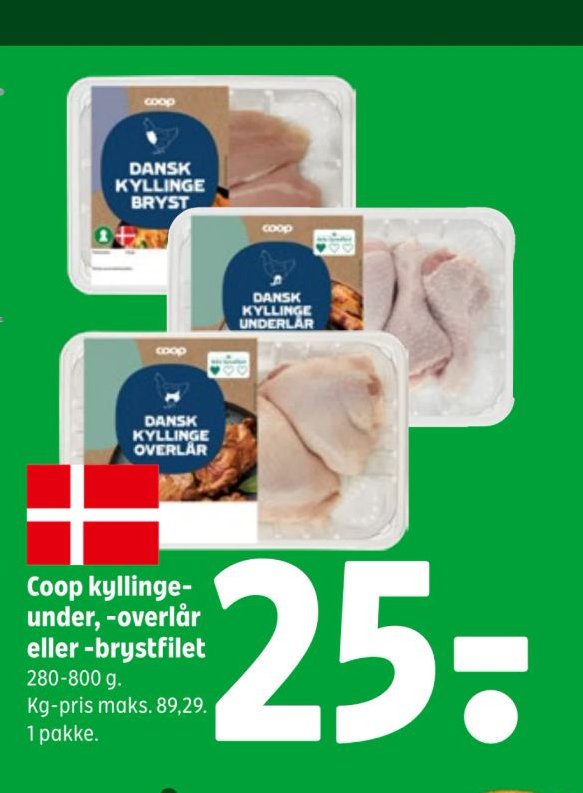 Coop kyllingeunder, -overlår eller -brystfilet – Coop 365discount