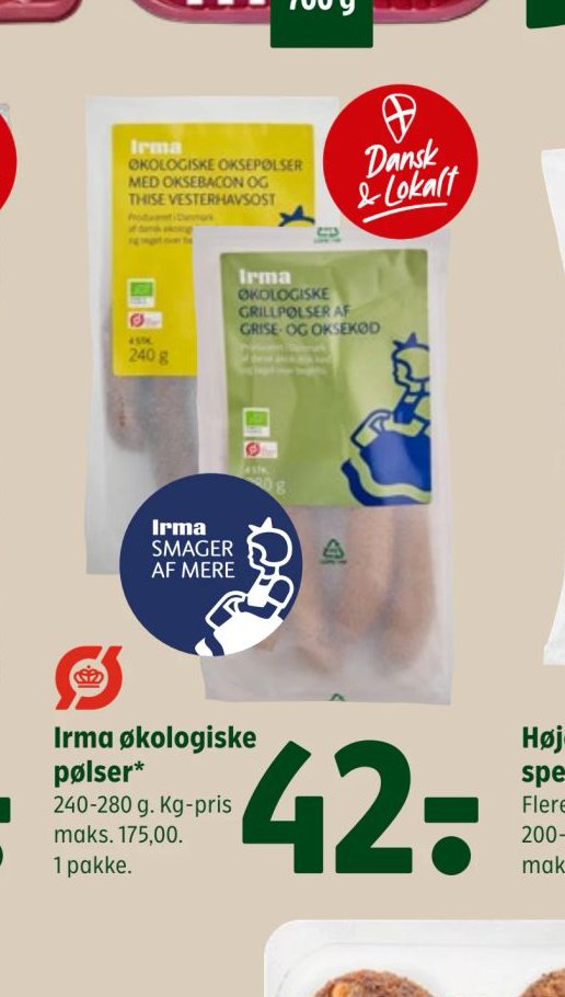 Irma økologiske pølser – Coop 365discount