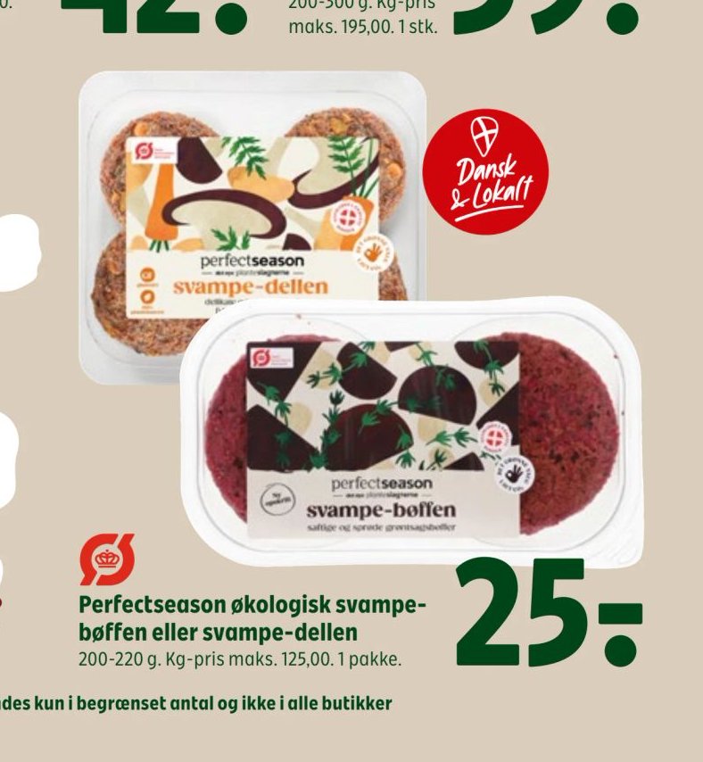 Perfectseason økologisk svampebøffen eller svampe-dellen – Coop 365discount