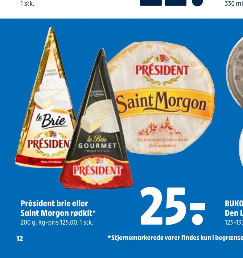 Président brie eller Saint Morgon rødkit – Coop 365discount