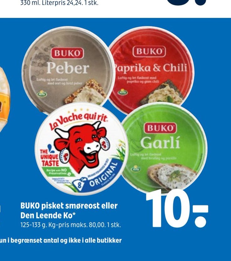 BUKO pisket smøreost eller Den Leende Ko – Coop 365discount