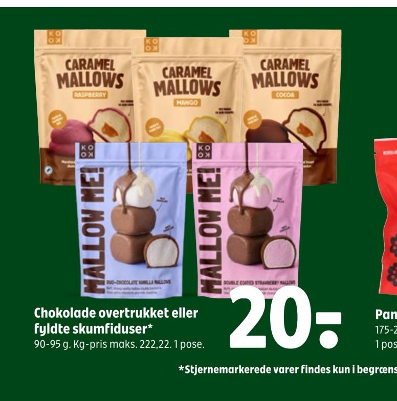 Chokolade overtrukket eller fyldte skumfiduser – Coop 365discount