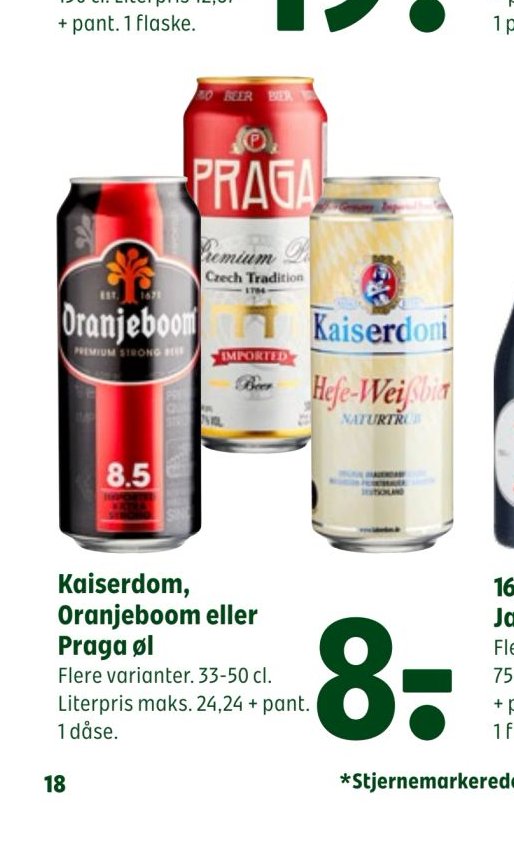Kaiserdom, Oranjeboom eller Praga øl – Coop 365discount