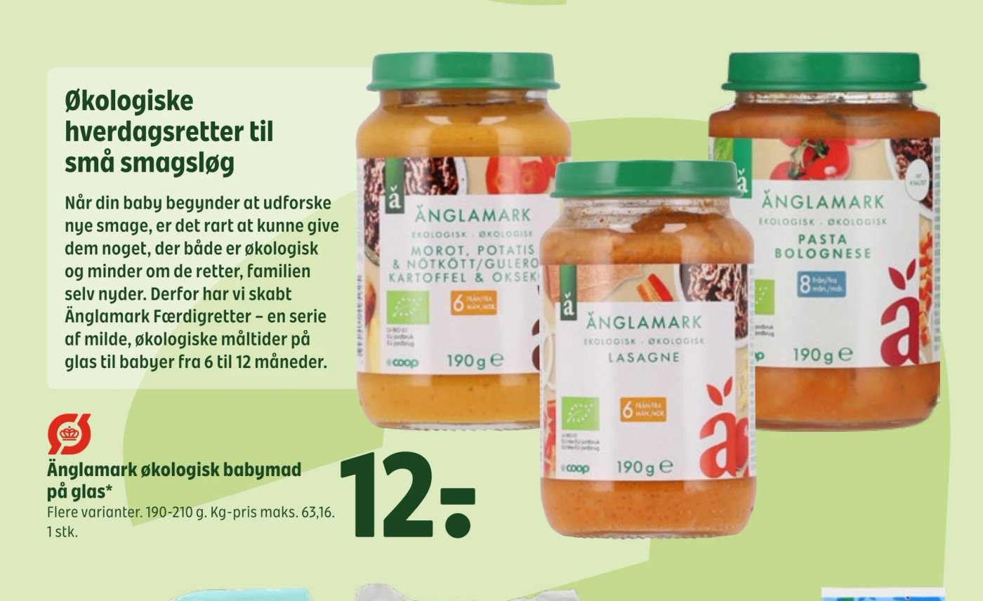 Änglamark økologisk babymad på glas – Coop 365discount