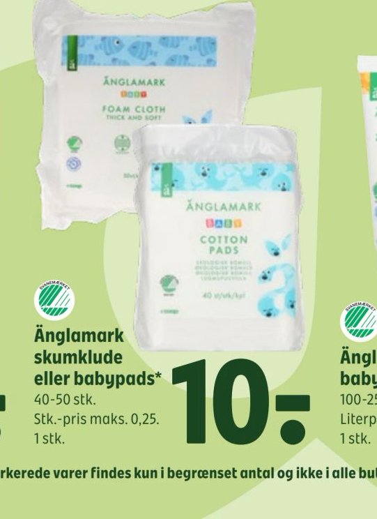 Änglamark skumklude eller babypads – Coop 365discount