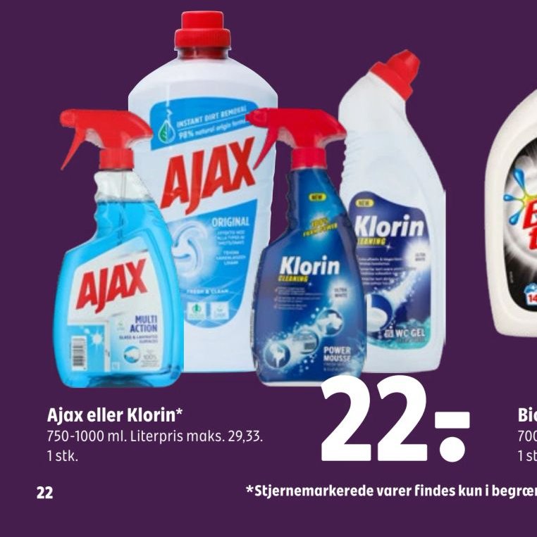 Ajax eller Klorin – Coop 365discount