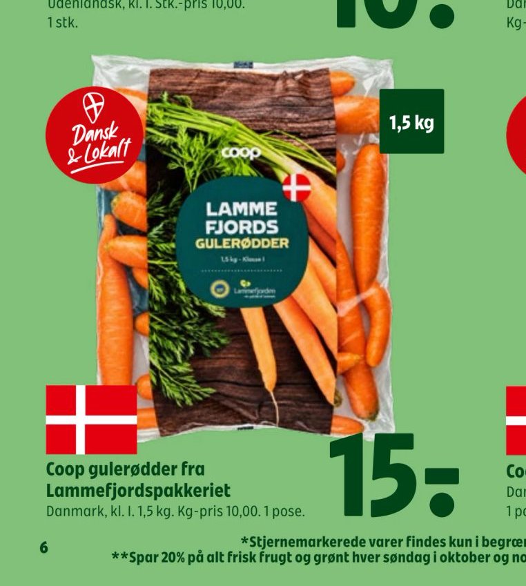 Coop gulerødder fra Lammefjordspakkeriet – Coop 365discount