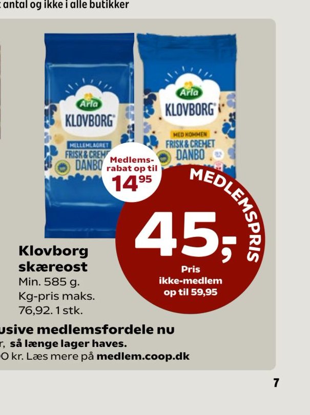 Klovborg skæreost – Coop 365discount