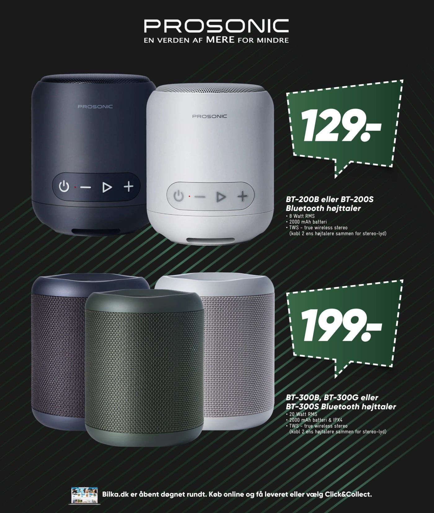 BT-200B eller BT-200S Bluetooth højttaler – Bilka