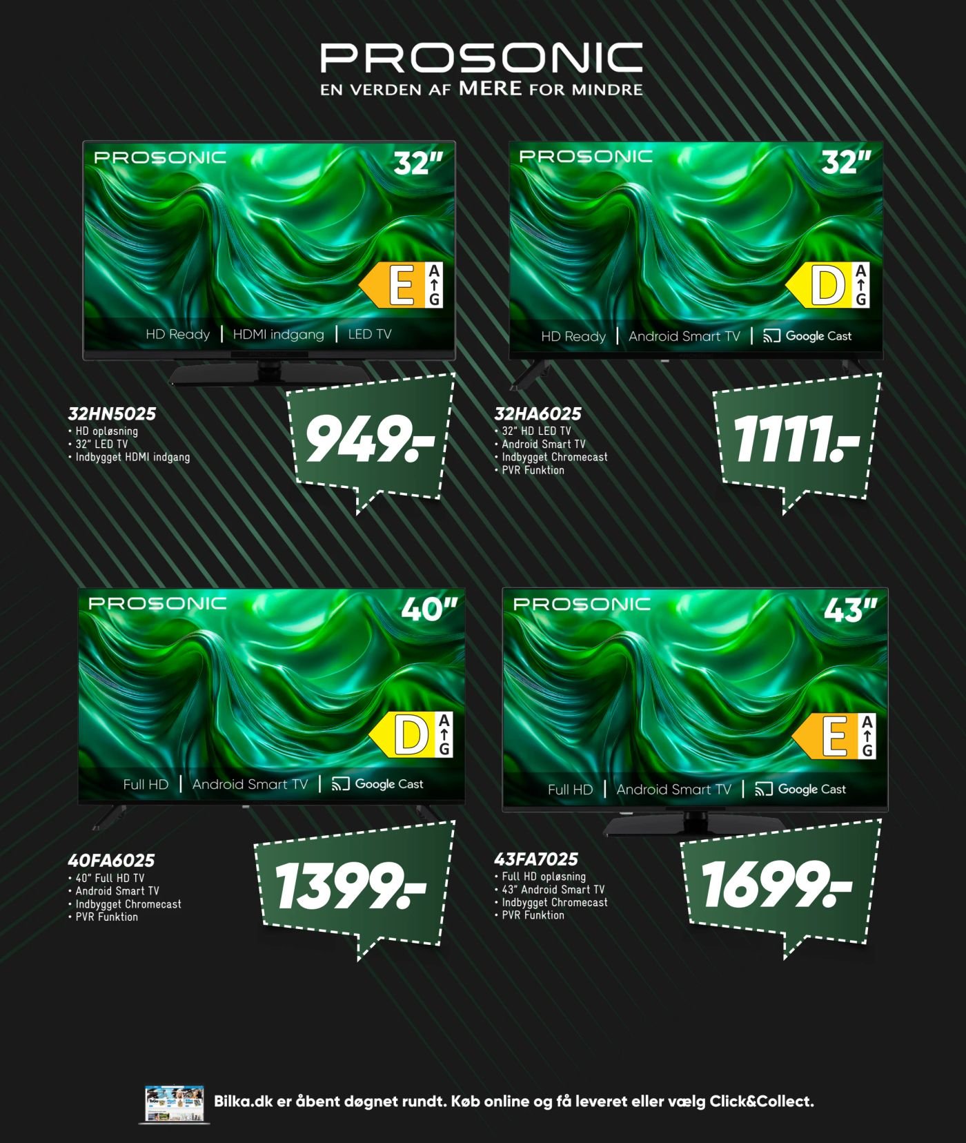 32HN5025 HD opløsning 32" LED TV Indbygget HDMI indgang – Bilka
