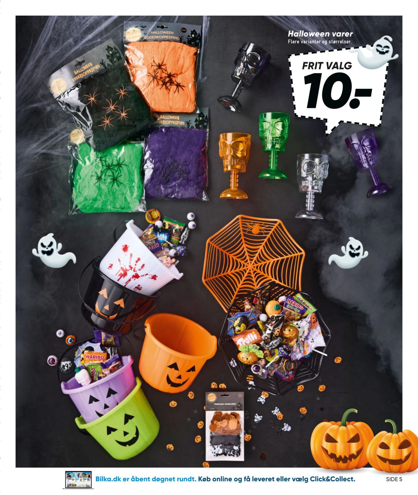 Halloween varer Flere varianter og størrelser. – Bilka