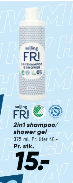 salling FRI 2in1 shampoo/shower gel 375 ml – Bilka