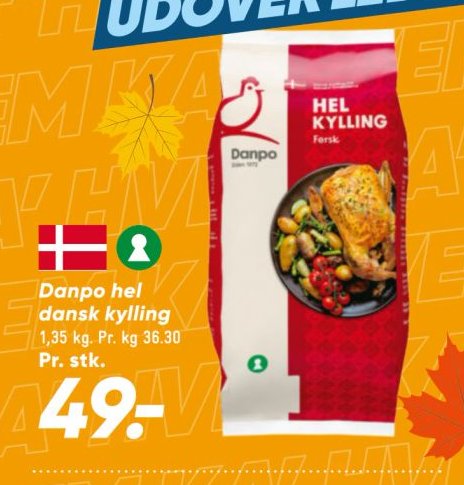 Danpo hel dansk kylling 1,35 kg – Bilka