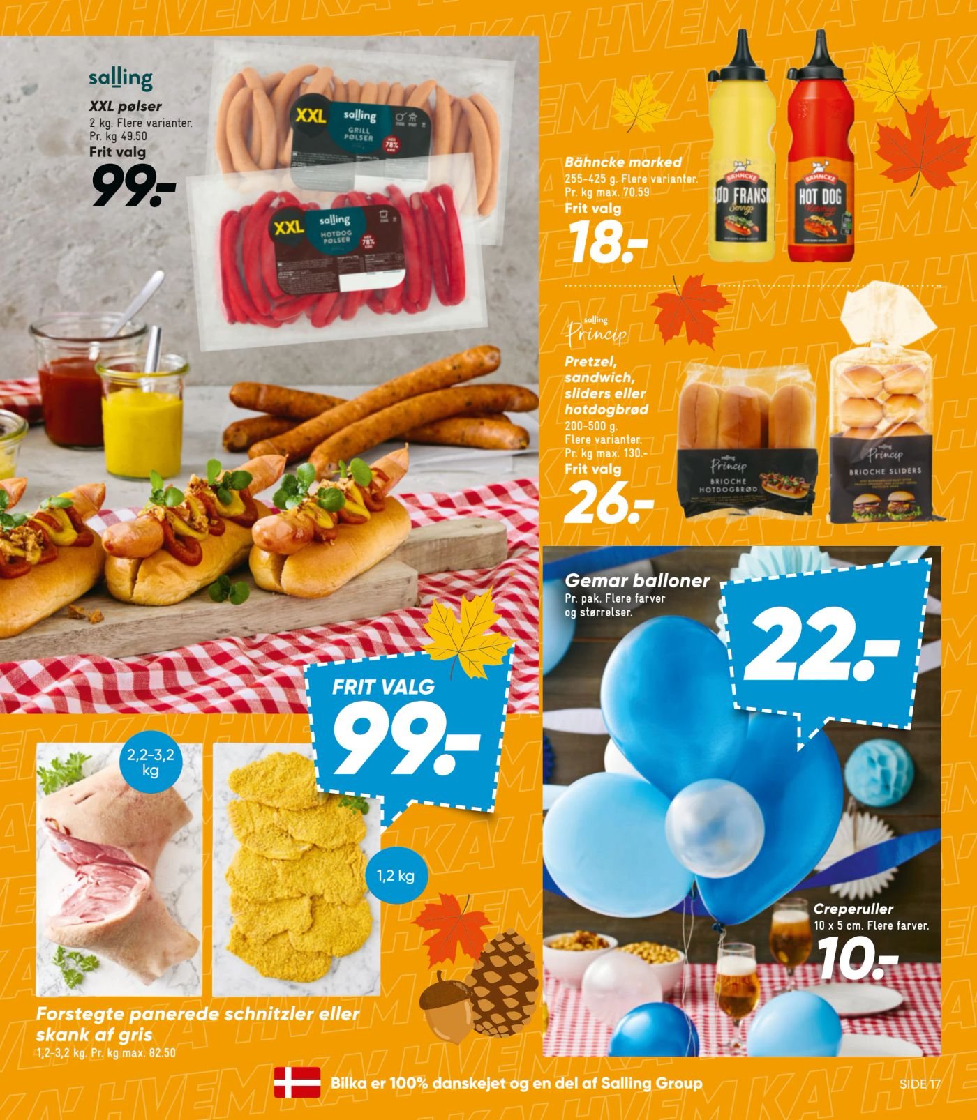 Salling Grillpølser eller Hotdogpølser 2 stk. Flere varianter. 750 g – Bilka