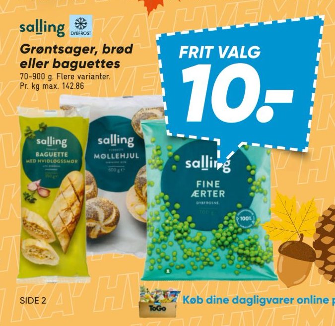 Salling Grønærter, brød eller baguettes – Bilka