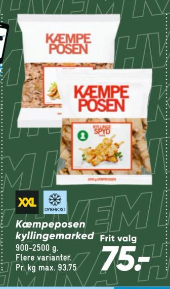 Kæmpesposen kyllingemærket 900-2500 g – Bilka