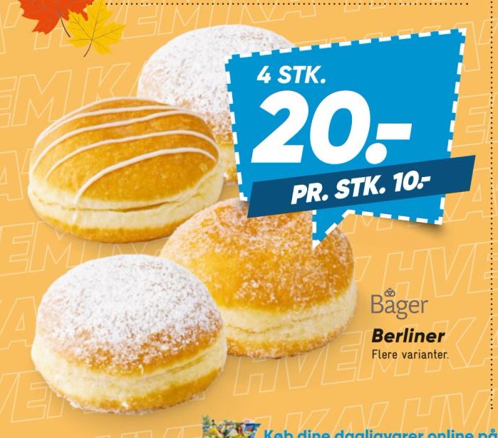 Bager Berliner Flere varianter. – Bilka